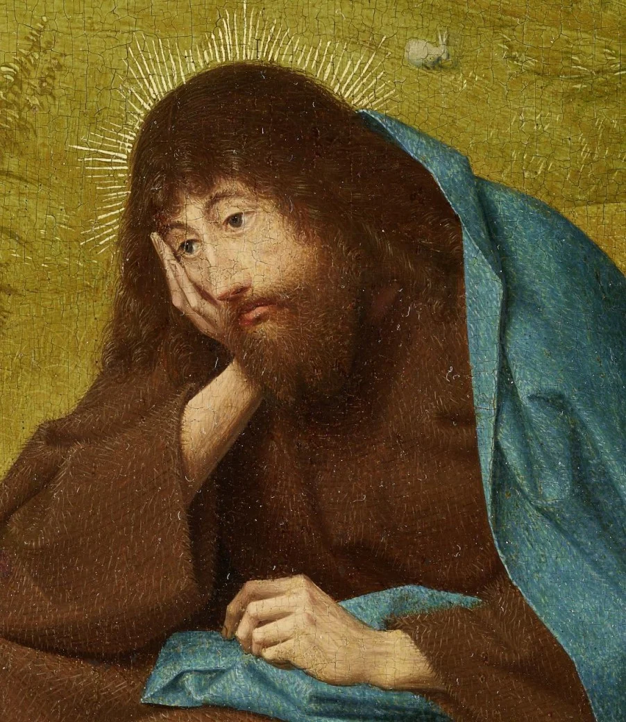 Der Prophet als ein Mann, der in Gedanken versunken ist.