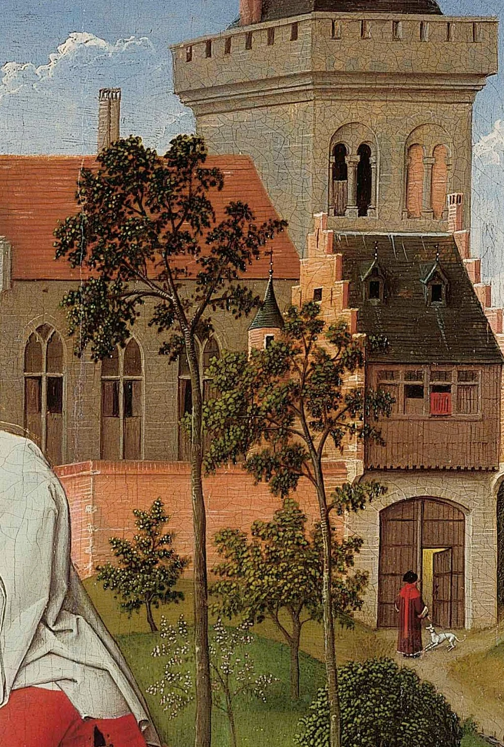 The house of Zacharias, a Flemish manor. He waits at the door.