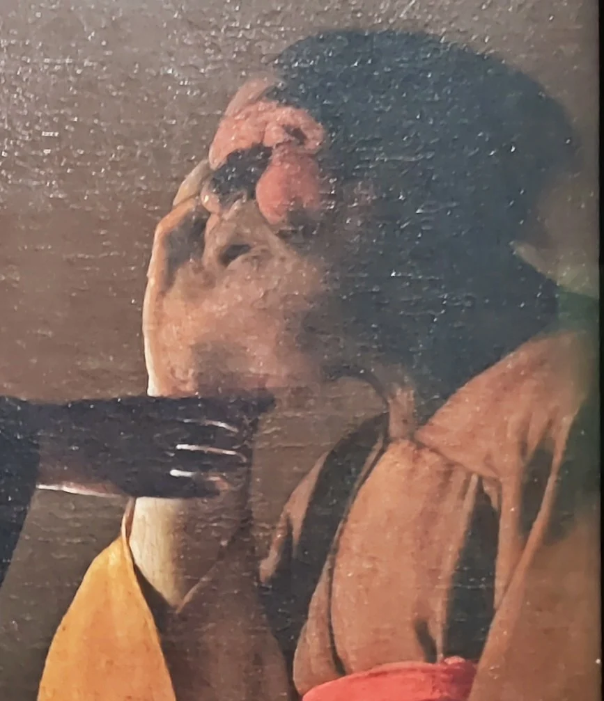 The sleeper's mouth is slightly open. He hears what is said to him in his sleep.