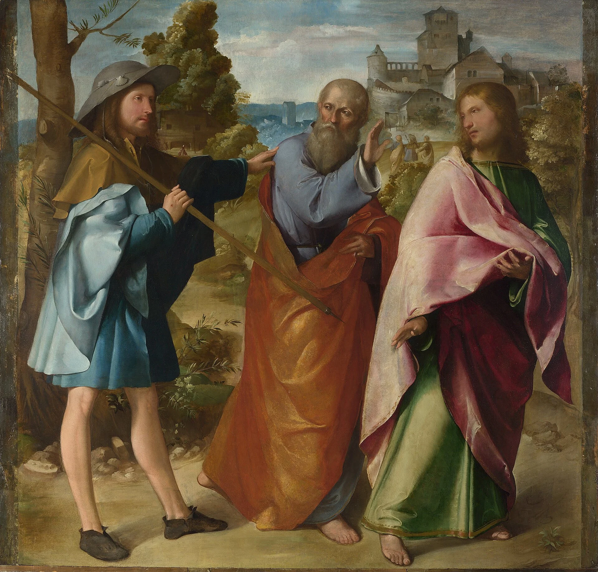 Altobello Melone, The Road to Emmaus, c. 1516–17