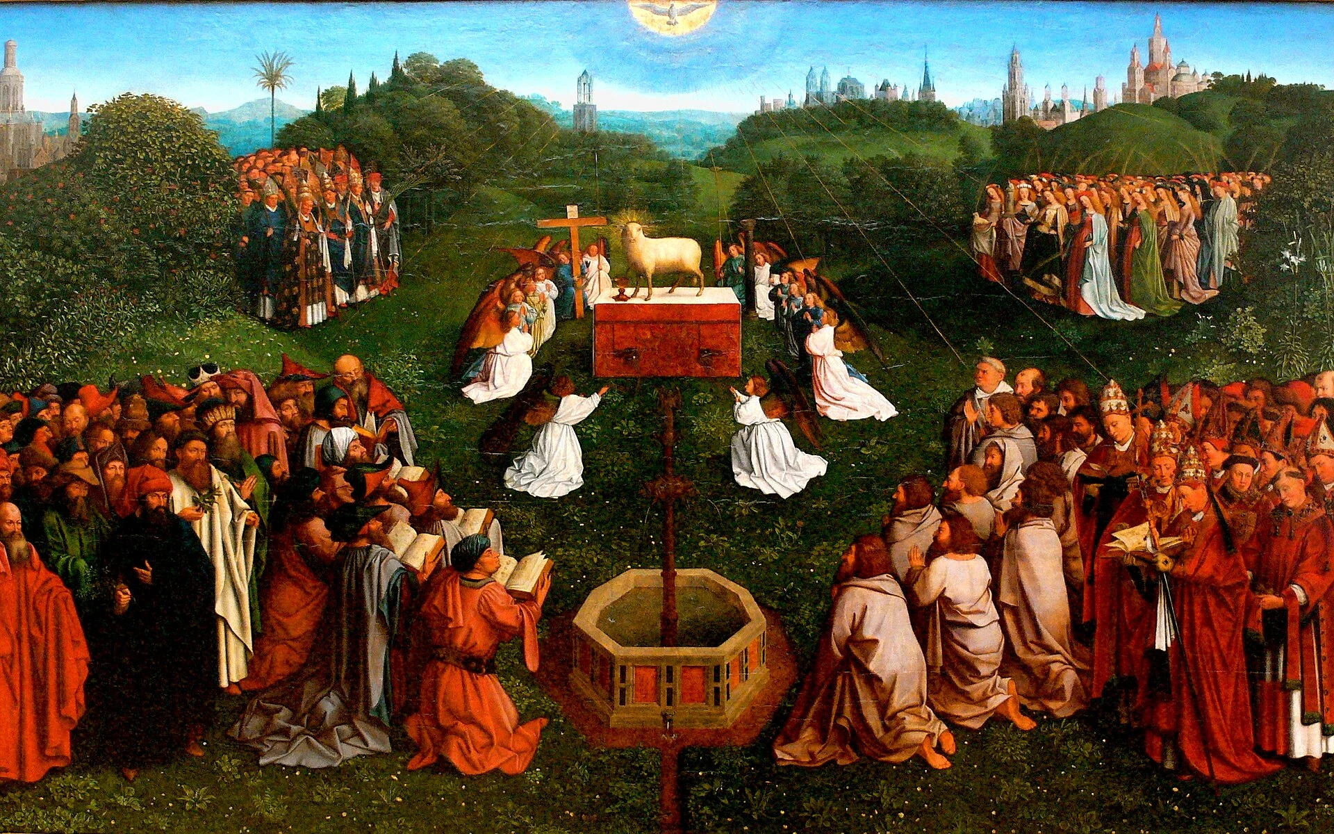 Jan van Eyck, Die Anbetung des Lammes (Genter Altar), 1432