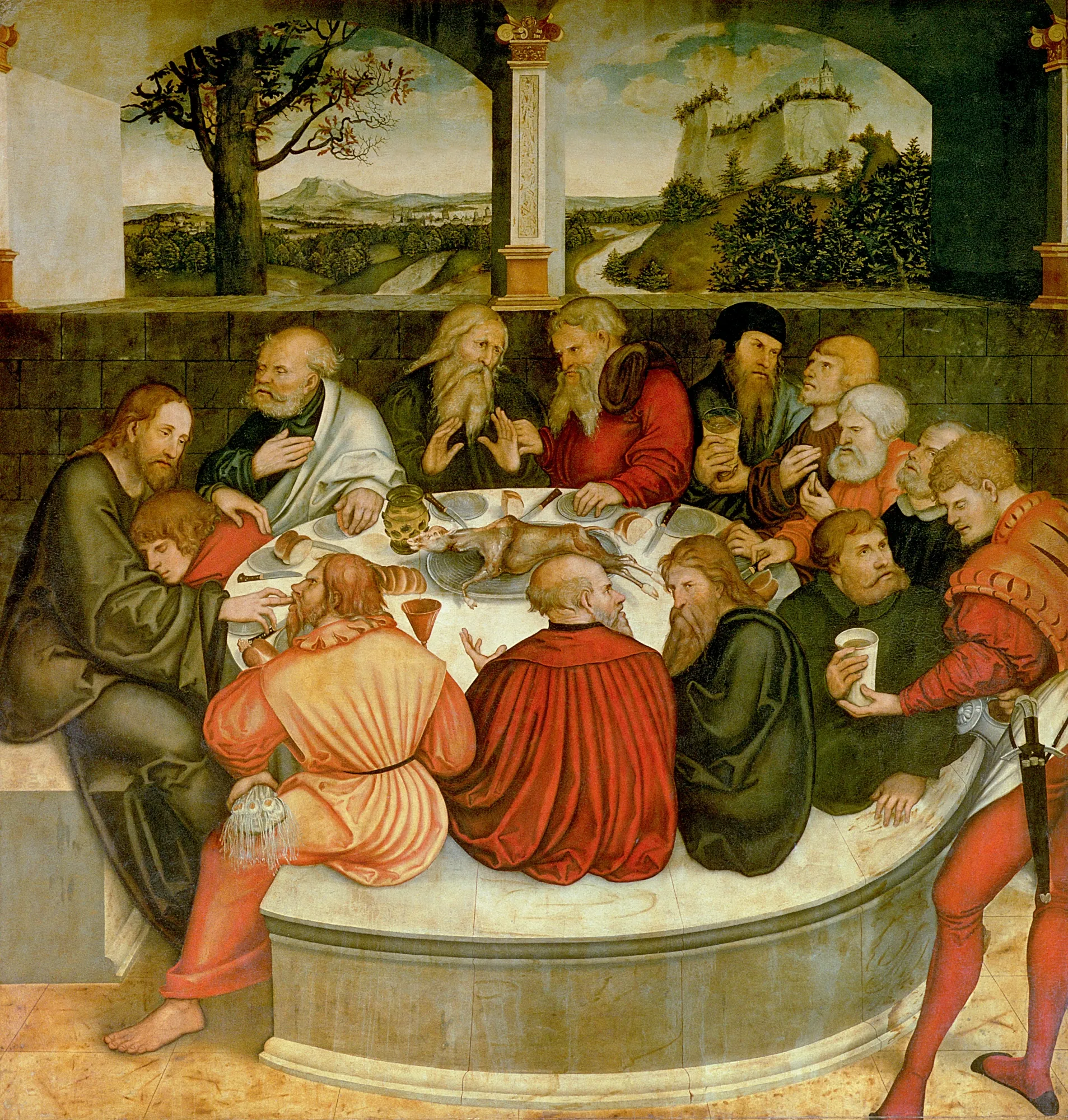Lucas Cranach the Elder, Wittenberg Altarpiece, central panel: The Last Supper, 1547