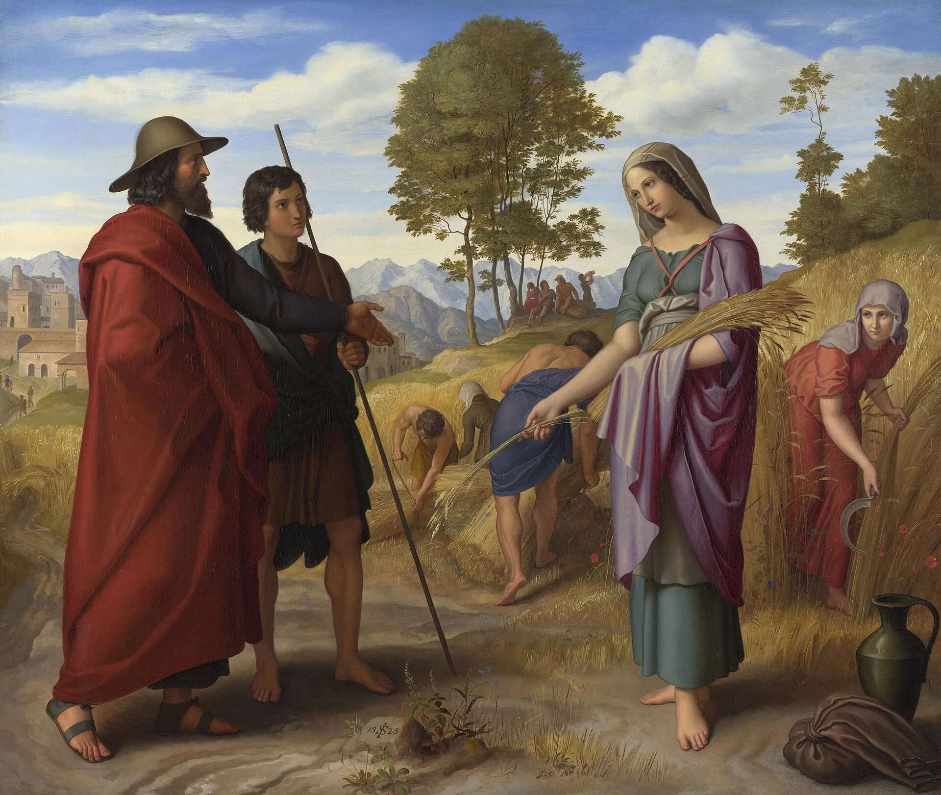 Julius Schnorr von Carolsfeld, Ruth auf dem Feld des Boas, 1828