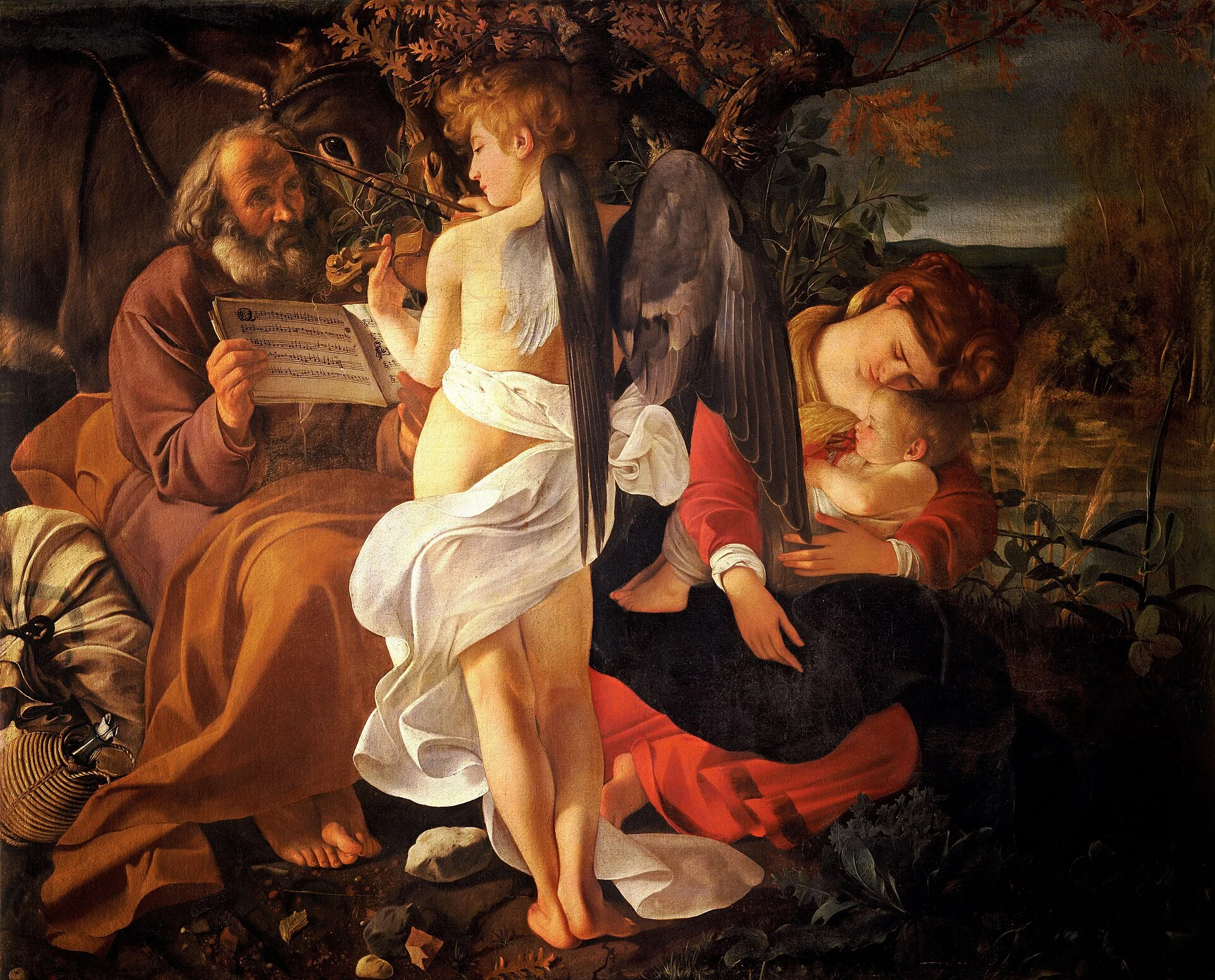 Caravaggio, Rest on the Flight into Egypt, c. 1597