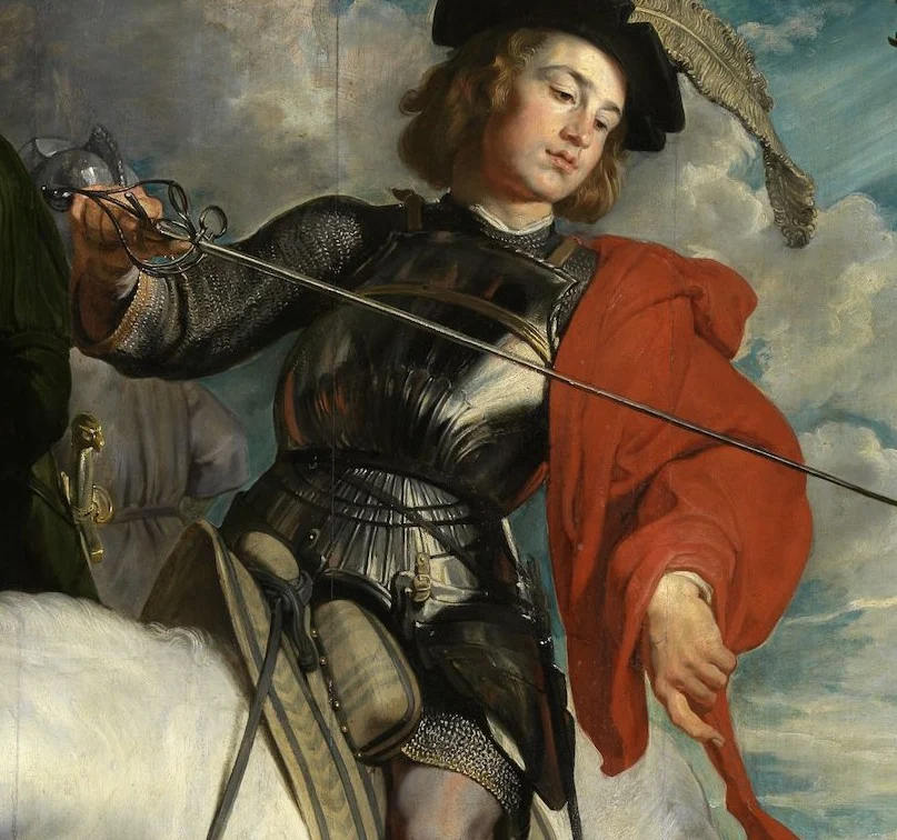 The blade lies across the cloth; Martin's eyes are on his hand.