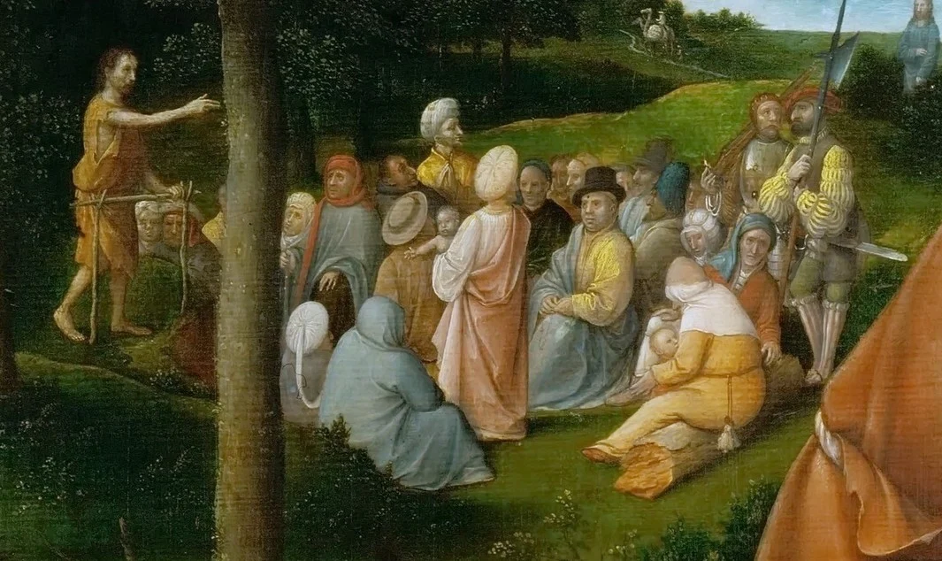 The sermon in the wilderness, a second scene in the same picture.