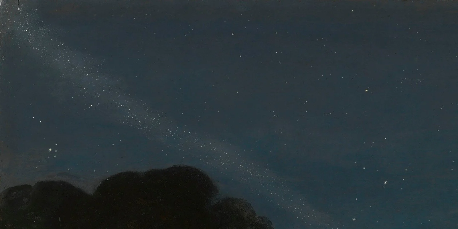 The Milky Way runs diagonally across the sky, star by star.
