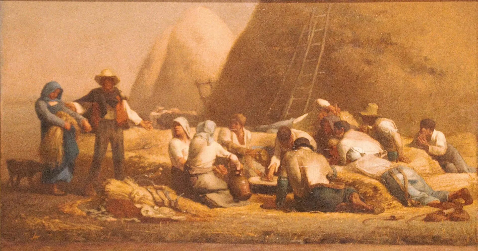 Jean-François Millet, Rastende Schnitter (Ruth und Boas), 1850–53