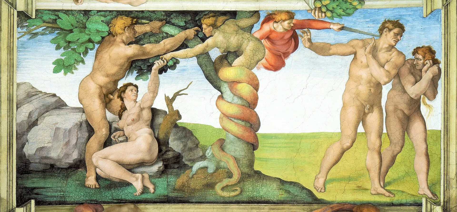 Michelangelo, The Fall and the Expulsion from Paradise, c. 1509–10