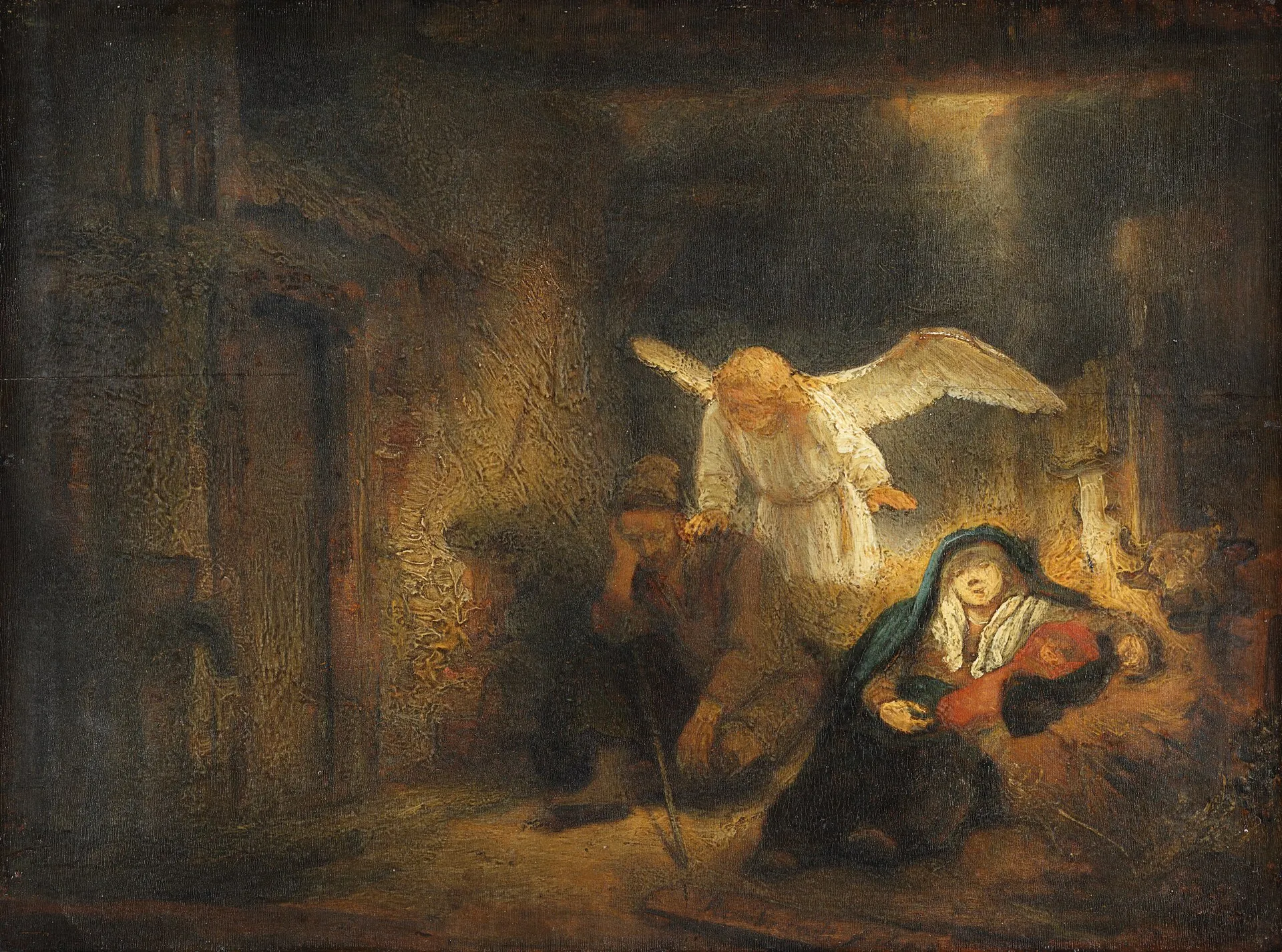 Rembrandt, Joseph's Dream in the Stable at Bethlehem, 1645