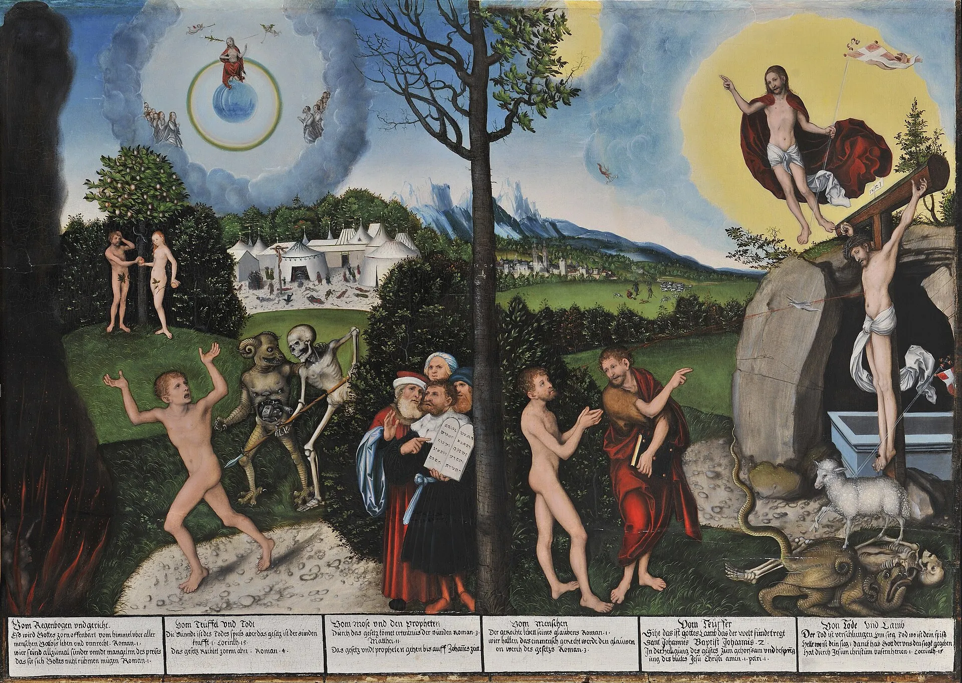 Lucas Cranach d. Ä., Gesetz und Gnade, 1529
