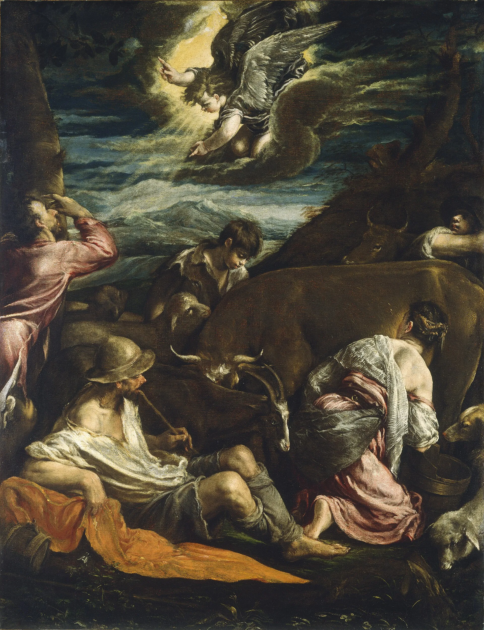 Jacopo Bassano, The Annunciation to the Shepherds, c. 1555–60