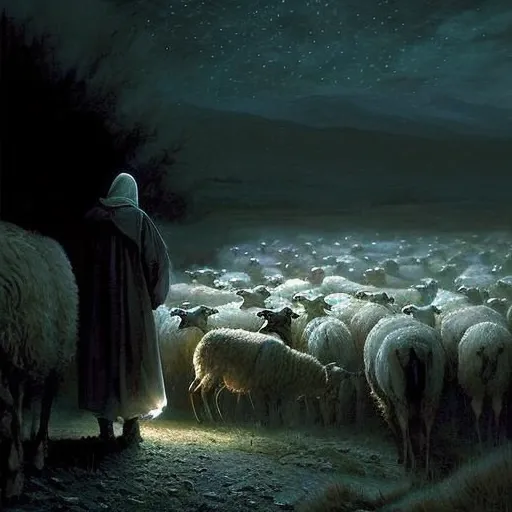 Luke 2:8 And there were in the same country shepherds abiding in the field, keeping watch over their flock by night.