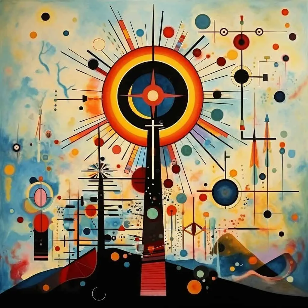 In the style of "Glass Painting with the Sun"
