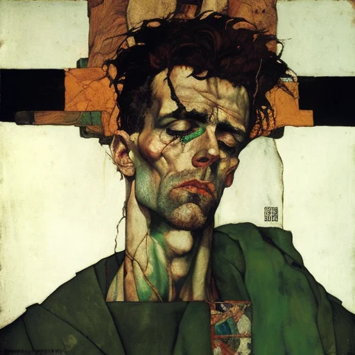 In the style of Egon Schiele