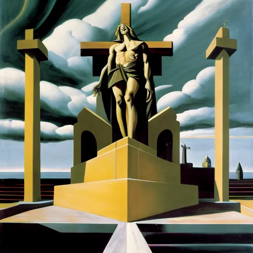 In the style of Giorgio de Chirico