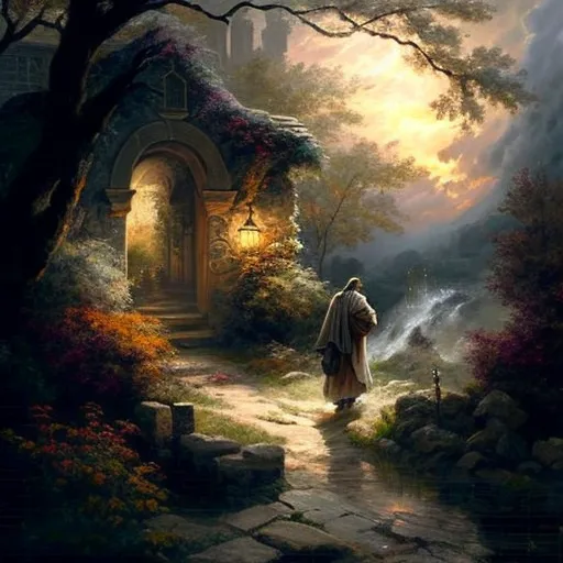 In the style of Thomas Kinkade