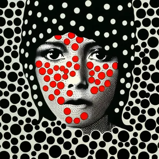 In the style of Yayoi Kusama